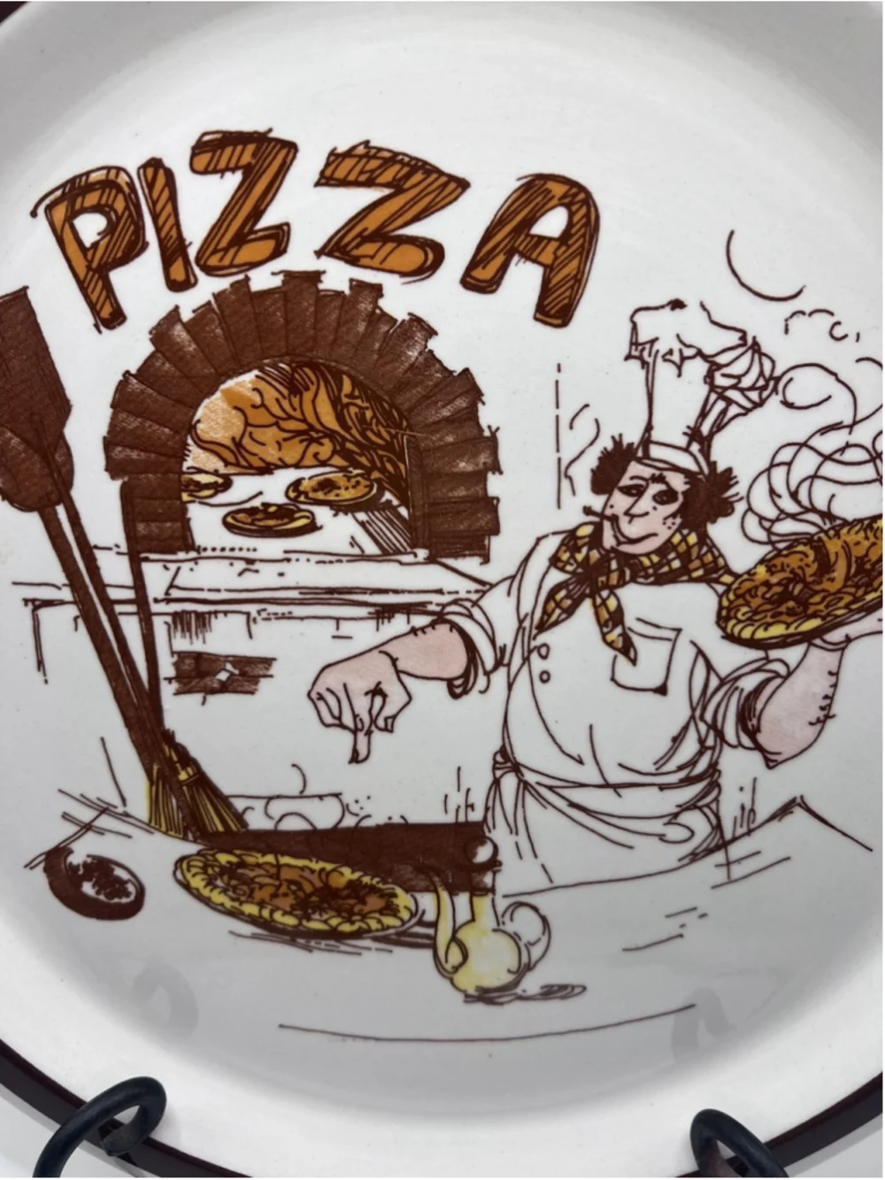 Vintage Pizza Plate Made In Italy Nicola International Chef 11 1/4” Ceramic Dish